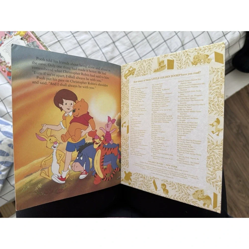Lot of 2 Disney Winnie the Pooh Little Golden Books Vintage 90s Missing Bullhorn
